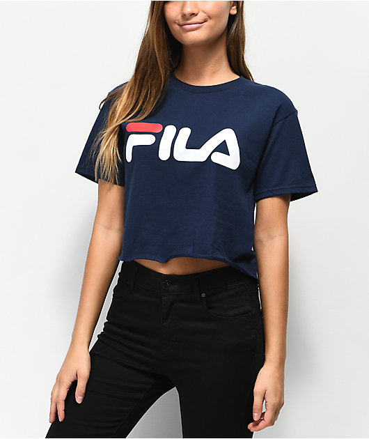 FILA Navy Crop T-Shirt