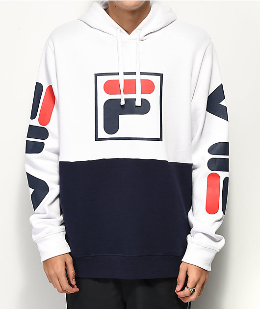 Fila red white and blue hotsell hoodie