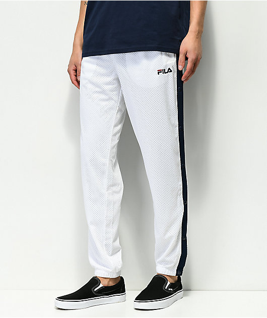 white fila track pants