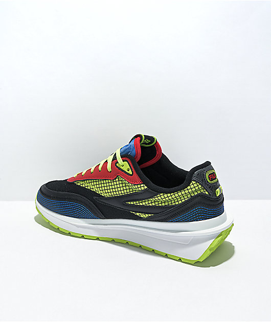 FILA Renno Black Prince Blue Neon Green Red Shoes