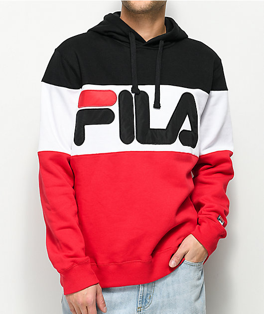 fila blue red white hoodie