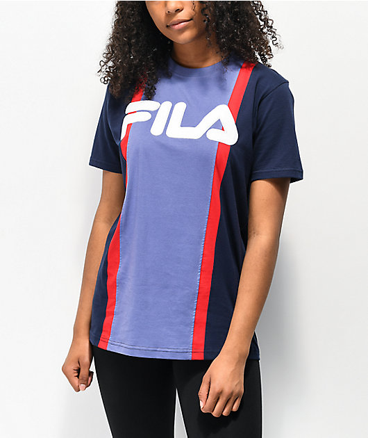navy blue fila t shirt