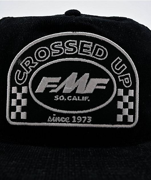 FMF Crossed Up Black Corduroy Snapback Hat