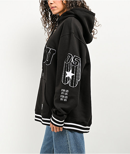 FUBU Chenille Logo Black Hoodie Zumiez