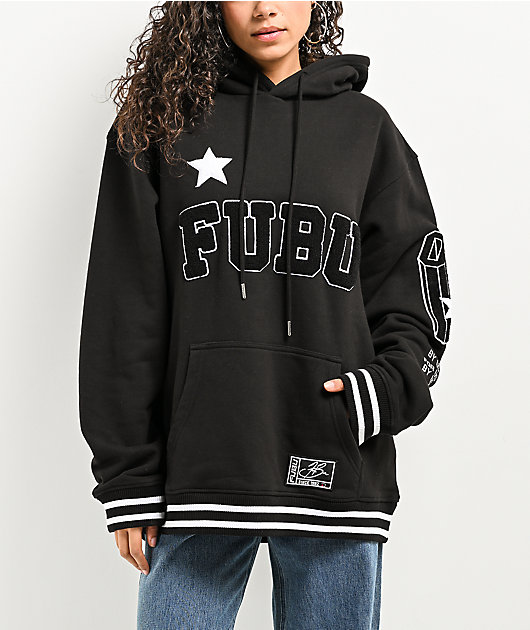 FUBU Chenille Logo Black Hoodie