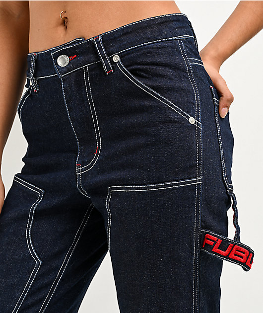 FUBU Classic Dark Blue Double Knee Carpenter Jeans | Zumiez
