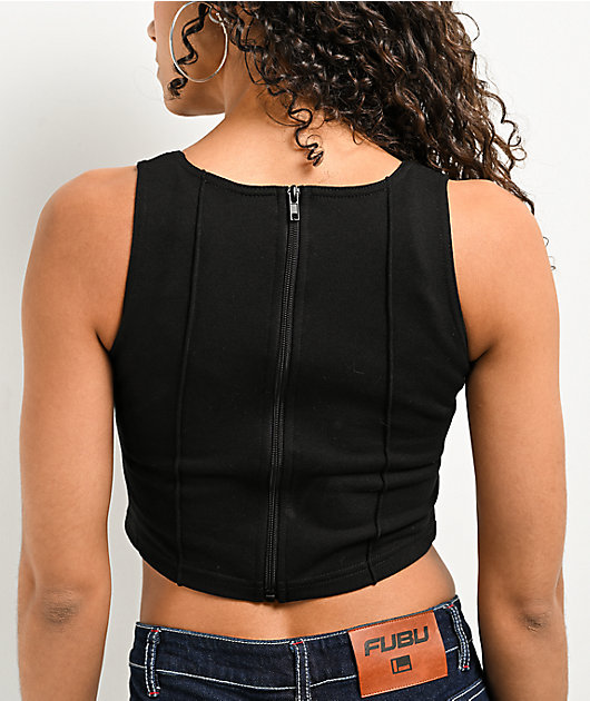 トップス fubu FUBU Knit Black Tank Top | Zumiez