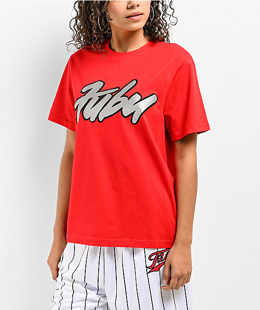 FUBU Reflection Script Red T-Shirt | Zumiez
