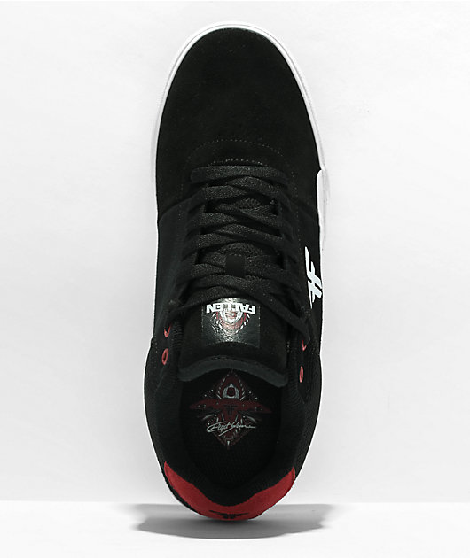 Fallen The Fiend II Black, Red, & White Skate Shoes