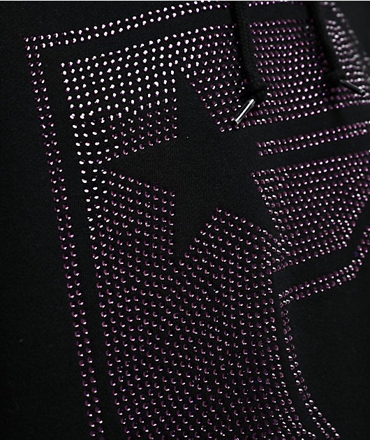 Famous Stars & Straps BOH Rhinestone Black Hoodie