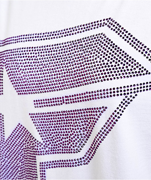 Famous Stars & Straps BOH Rhinestone White T-Shirt