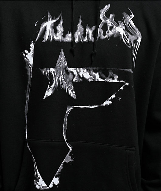 Famous Stars & Straps Burning Badge Black Hoodie