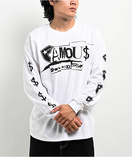 Famous Stars & Straps Cut And Paste White Long Sleeve T-Shirt | Zumiez
