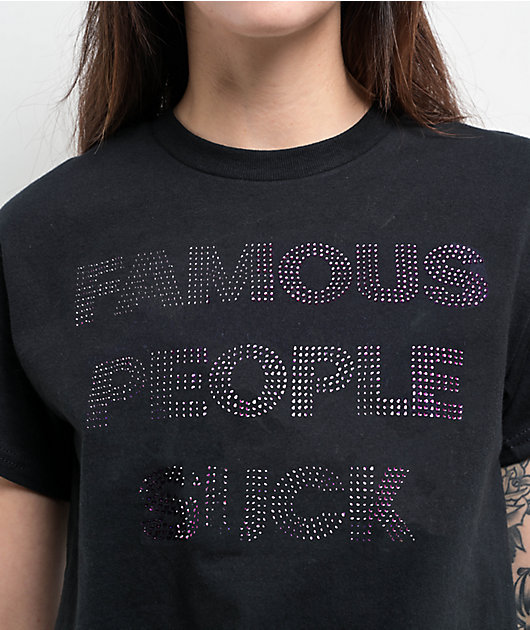 Famous Stars & Straps Famous People Suck Black T-Shirt