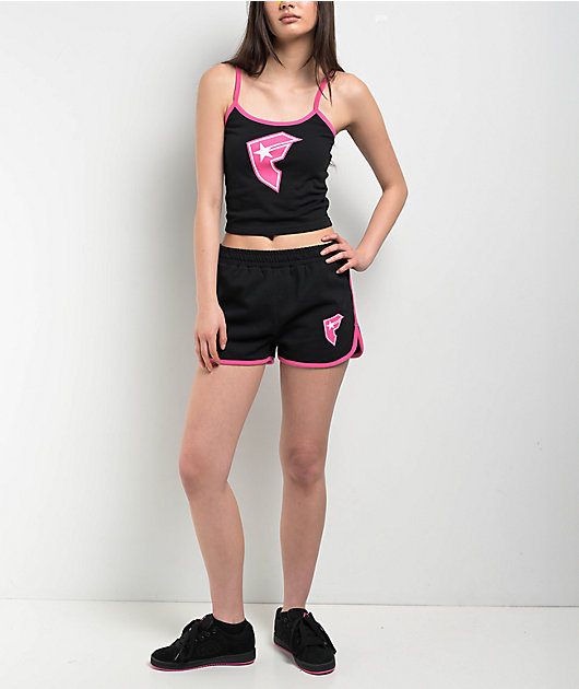 Famous Stars & Straps BOH Black & Pink Dolphin Shorts | Zumiez