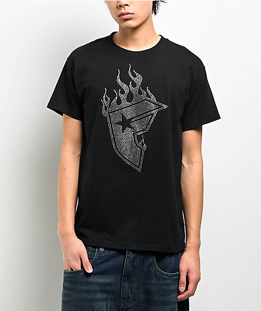 Famous Stars & Straps BOH Flames Black T-Shirt | Zumiez