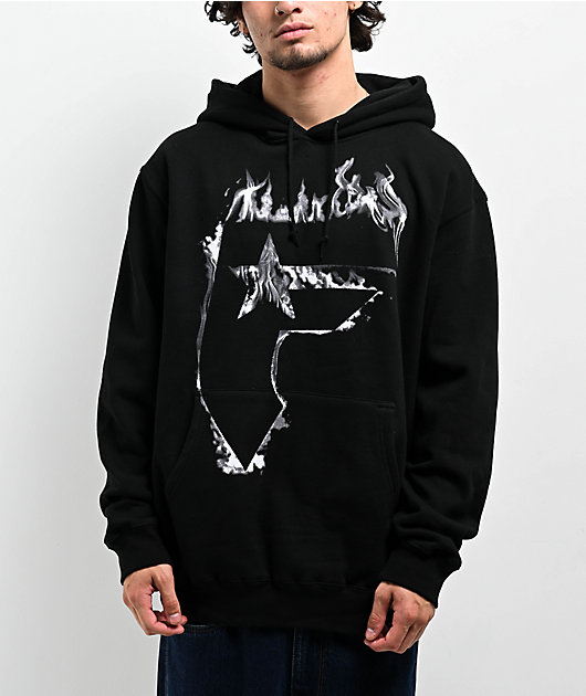 Famous Stars & Straps Burning Badge Black Hoodie | Zumiez