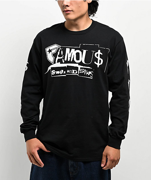 Famous Stars & Straps Cut And Paste Black Long Sleeve T Famous Stars & Straps Cut And Paste Black Long Sleeve T