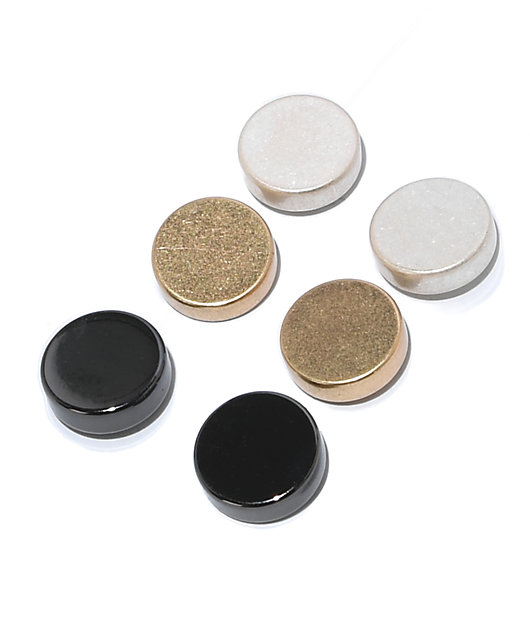 Fantas Eyes Tri-Tone 3 Pack Stud Earrings