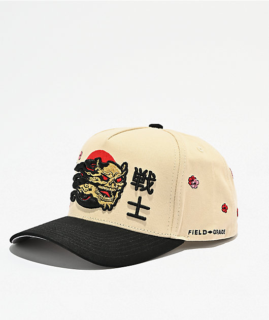 Field Grade Kanji Ghost Sand & Black Snapback Hat | Zumiez
