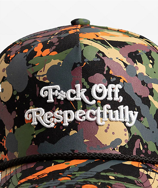 Field Grade Respectfully Autumn Splatter & Black Snapback Hat | Zumiez