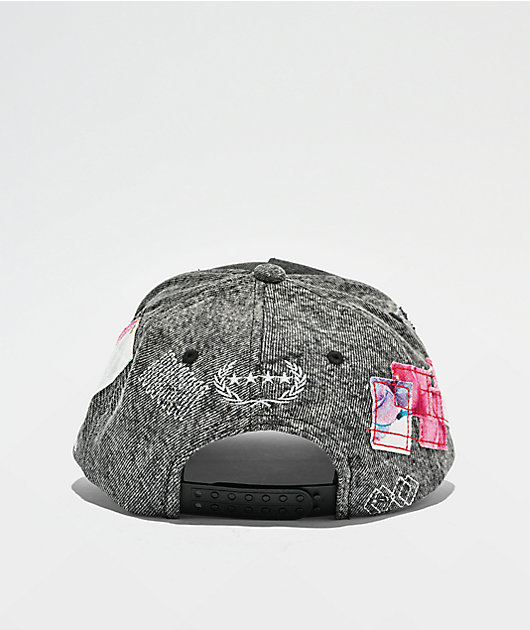 Field Grade Respectfully Shashiko Black Denim Snapback Hat