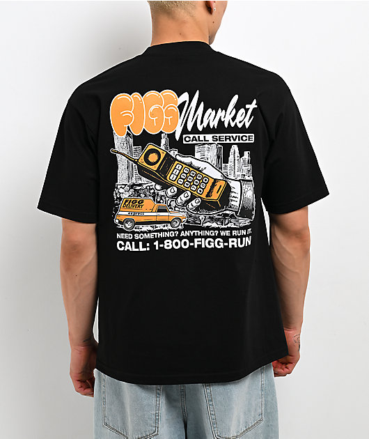 Figgmarket Mobile Black Heavyweight T-Shirt