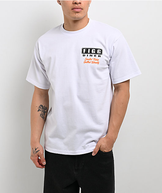 Figgmarket Street Diner White Heavyweight T-Shirt