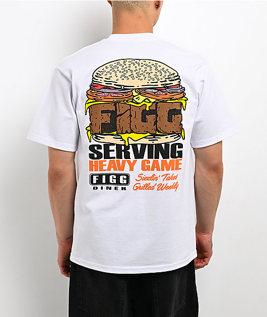 Figgmarket Street Diner White Heavyweight T-Shirt