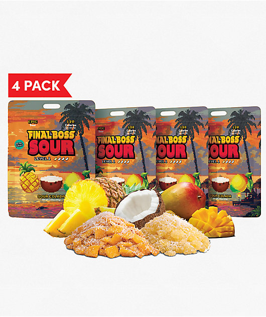 Final Boss Sour Level 1 Pina Colada Fruit Candy