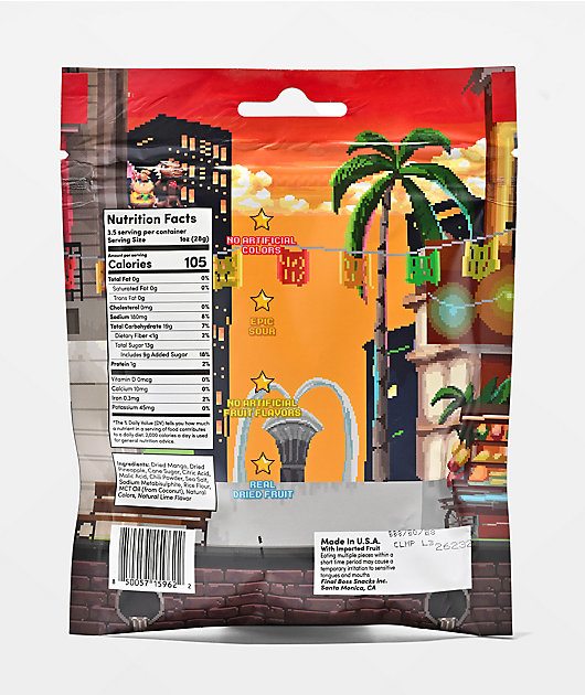 Final Boss Sour Level 3 Chili Limón Mango & Pineapple Fruit Candy