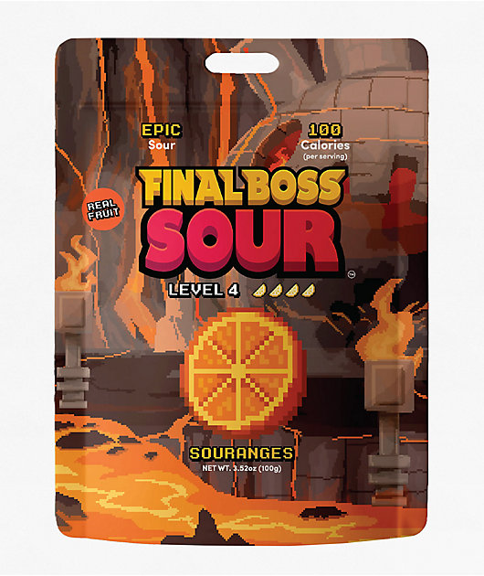 Final Boss Sour Level 4 Orange Fruit Candy