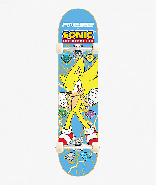 Finesse x Sonic The Hedgehog Super 8.0" Assembled Skateboard Complete