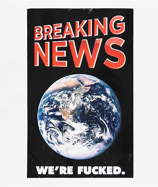 Flying Coffin Breaking News Sticker