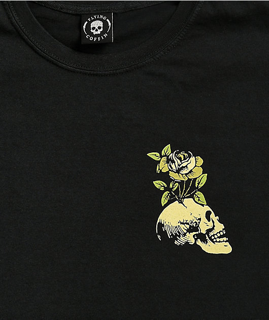Flying Coffin Wreath Black T-Shirt