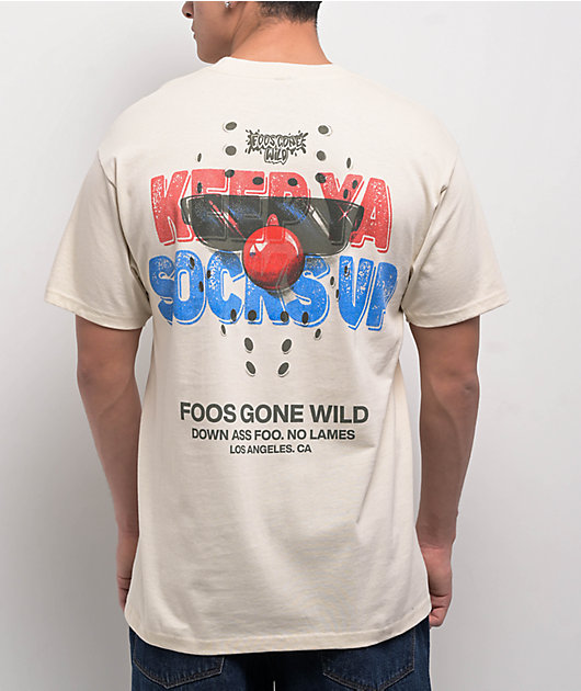 Foos Gone Wild Keep Ya Socks Up Natural T-Shirt