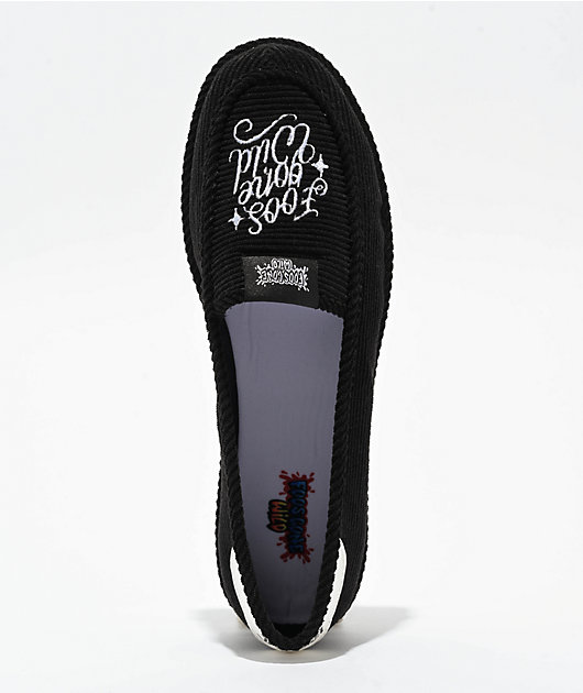 Foos Gone Wild Script Sick Black & White House Slippers