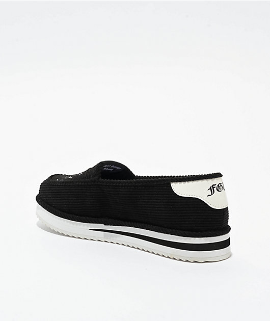 Foos Gone Wild Script Sick Black & White House Slippers