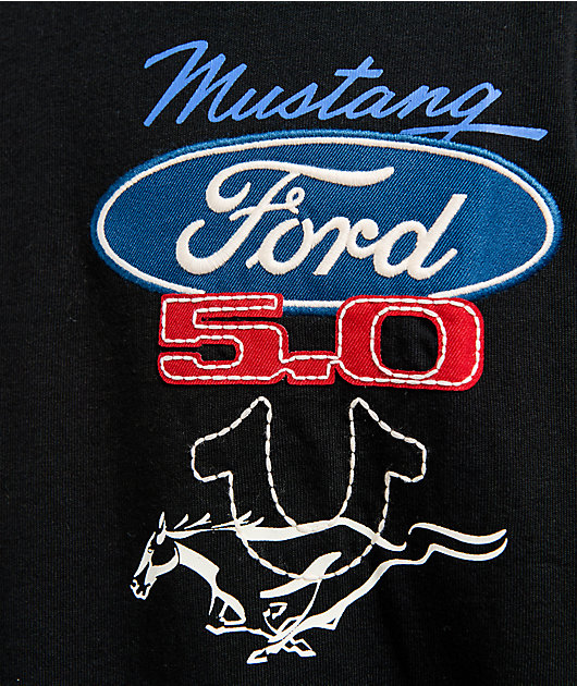 Ford x True Religion Mixed Logo Black Heavyweight T-Shirt