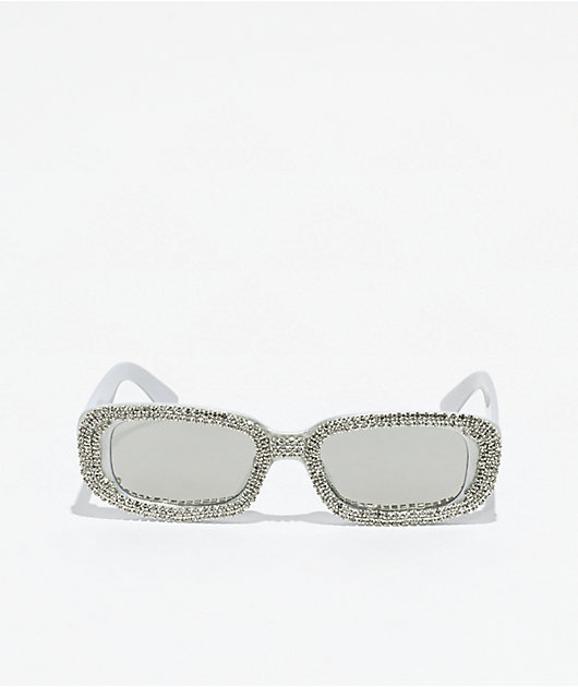 Forehead Silver Rhinestone Sunglasses
