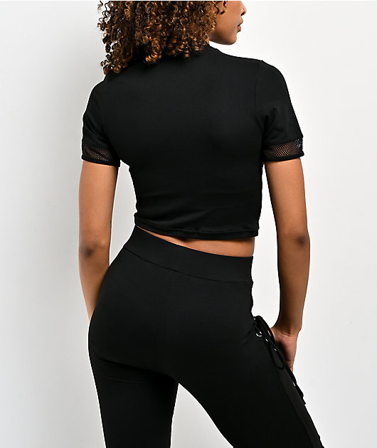 Forest Ink Winona Buckle Black Crop Top