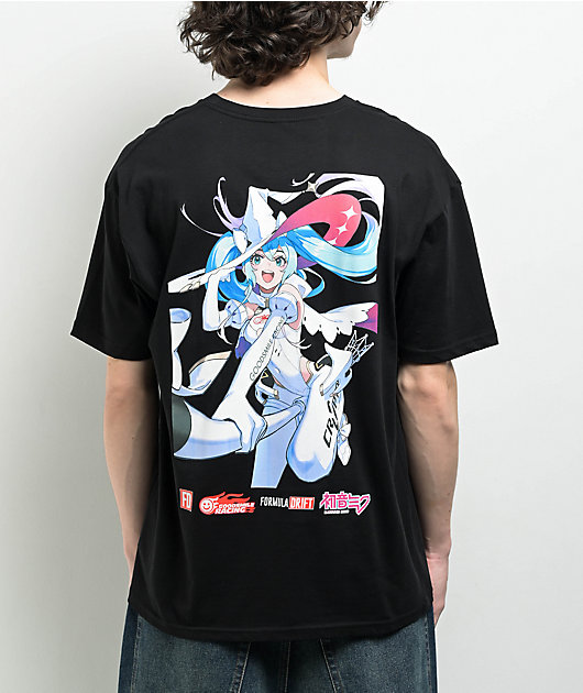 Formula DRIFT x Good Smile Racing Miku Black T-Shirt | Zumiez