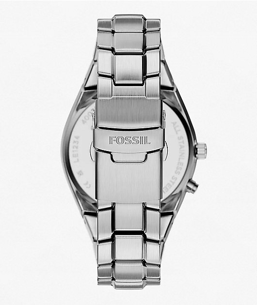 Fossil Big Tic Y2K Flame Silver Analog & Digital Watch | Zumiez