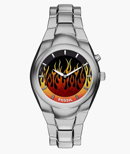 Fossil Big Tic Y2K Flame Yellow & Silver Analog & Digital Watch video