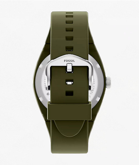 Fossil Everett Scilicone Olive Analog Watch