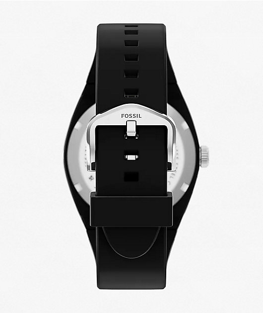 Fossil Everett Silicone Black Analog Watch