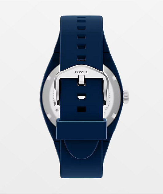 Fossil Everett Silicone Navy Analog Watch