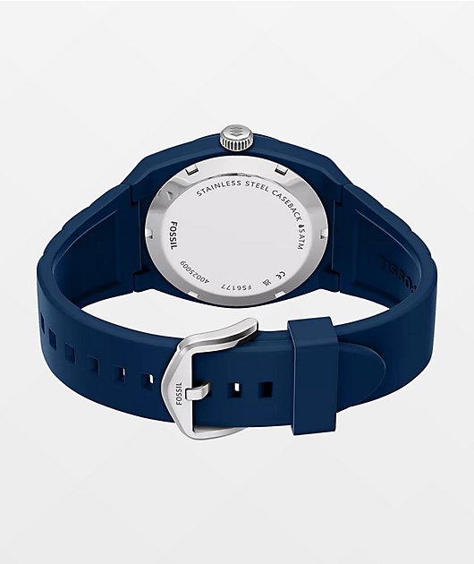 Fossil Everett Silicone Navy Analog Watch