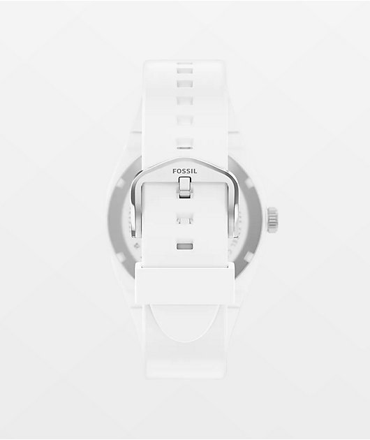 Fossil Everett Silicone White Analog Watch