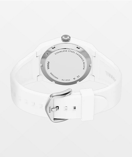 Fossil Everett Silicone White Analog Watch